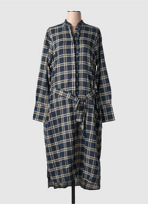 Robe longue manches longues manches longues bleu RHUM RAISIN femme