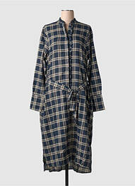 Robe longue manches longues manches longues bleu RHUM RAISIN femme