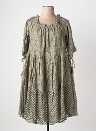 Robe mi-longue manches 3/4 manches 3/4 vert RHUM RAISIN femme