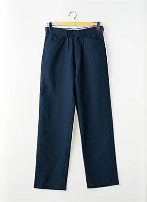 Pantalon droit tissage crêpe taille normale bleu PING femme