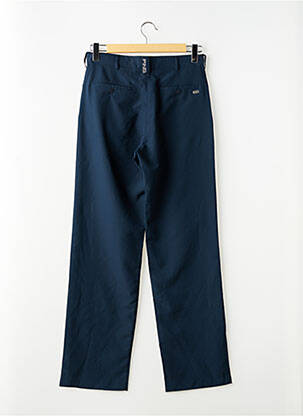 Pantalon droit tissage crêpe taille normale bleu PING femme