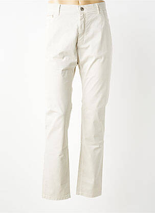 Pantalon slim tissage popeline taille normale beige CARLOS CORDOBA homme