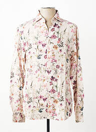 Chemise manches longues imprimé fantaisie beige CARLOS CORDOBA homme