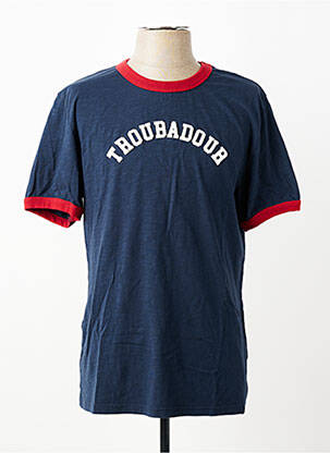 T-shirt coupe droite manches courtes bleu LE VIEUX GAULOIS homme