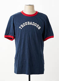 T-shirt coupe droite manches courtes bleu LE VIEUX GAULOIS homme