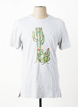 T-shirt coupe droite manches courtes gris WHITE STUFF homme