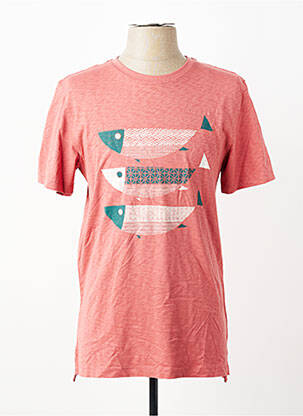 T-shirt coupe droite manches courtes rouge WHITE STUFF homme