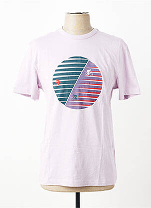 T-shirt coupe droite manches courtes violet WHITE STUFF homme