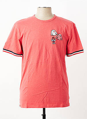 T-shirt broderie manches courtes rouge SPORTS D'EPOQUE homme