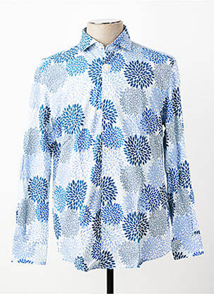 Chemise manches longues imprimé fantaisie bleu CARLOS CORDOBA homme