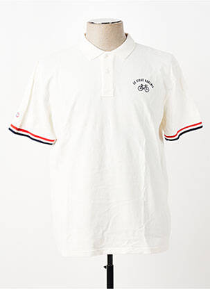 Polo coupe droite manches courtes blanc LE VIEUX GAULOIS homme