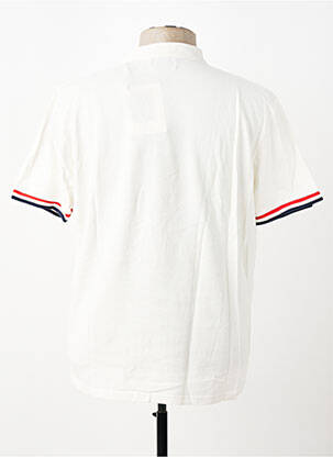Polo coupe droite manches courtes blanc LE VIEUX GAULOIS homme