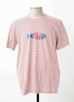 T-shirt coupe droite manches courtes rouge POU NOU homme
