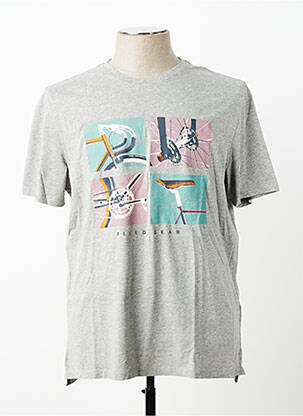 T-shirt coupe droite manches courtes gris WHITE STUFF homme