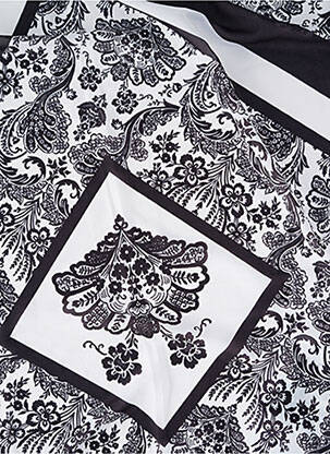 Foulard imprimé fantaisie noir ANTIGEL femme