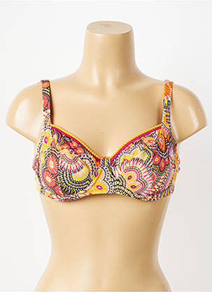 Haut de maillot de bain haut soutien-gorge emboitant haut soutien-gorge emboitant orange ANTIGEL femme