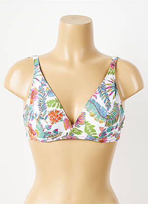 Haut de maillot de bain haut soutien-gorge emboitant haut soutien-gorge emboitant blanc ANTIGEL femme