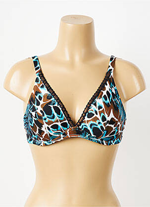 Haut de maillot de bain haut soutien-gorge emboitant haut soutien-gorge emboitant bleu ANTIGEL femme