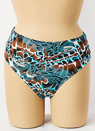 Bas de maillot de bain effet matière satinée culotte bleu ANTIGEL femme