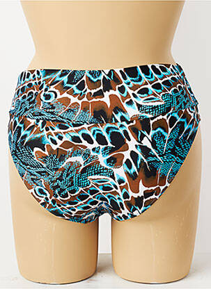 Bas de maillot de bain effet matière satinée culotte bleu ANTIGEL femme