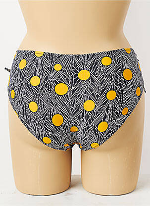 Bas de maillot de bain effet matière satinée culotte noir ANTIGEL femme