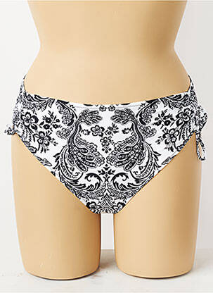 Bas de maillot de bain imprimé fleurs culotte noir ANTIGEL femme