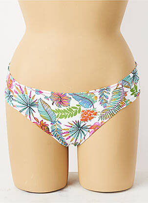 Bas de maillot de bain imprimé tie and dye culotte blanc ANTIGEL femme