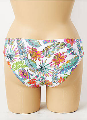 Bas de maillot de bain imprimé tie and dye culotte blanc ANTIGEL femme