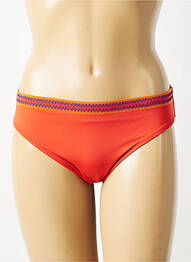 Bas de maillot de bain effet matière satinée culotte orange ANTIGEL femme