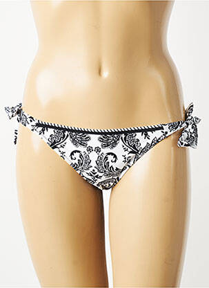 Bas de maillot de bain imprimé fleurs bikini noir ANTIGEL femme