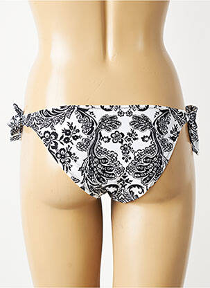 Bas de maillot de bain imprimé fleurs bikini noir ANTIGEL femme
