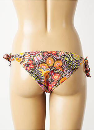 Bas de maillot de bain effet matière satinée bikini orange ANTIGEL femme