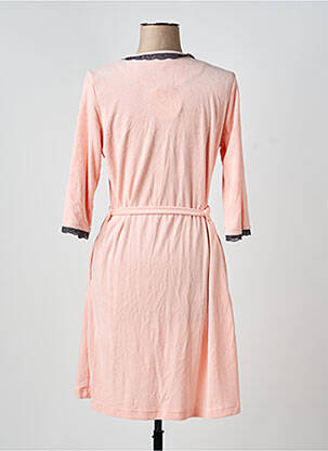 Peignoir col v rose CANAT femme