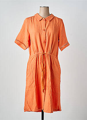 Robe de chambre poches orange CANAT femme