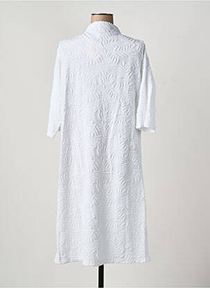 Robe de chambre tissage jersey blanc CANAT femme