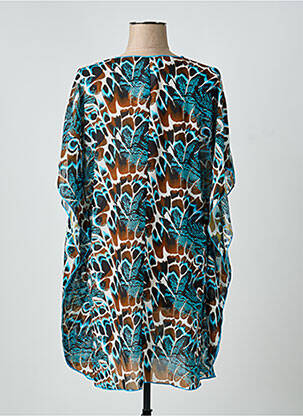 Tunique manches courtes tissage crêpe bleu ANTIGEL femme