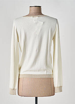 Gilet manches longues coupe cintrée blanc GEVANA femme
