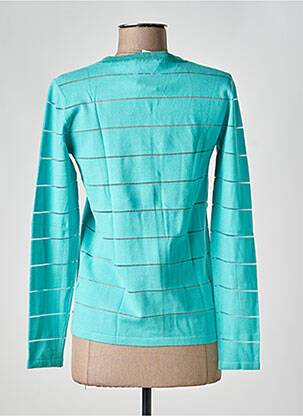 Gilet manches longues col rond bleu DIANE LAURY femme