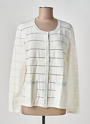 Gilet manches longues stretch blanc DIANE LAURY femme