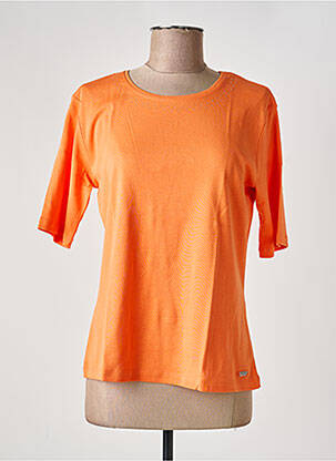 Top coupe cintrée manches 3/4 orange GRIFFON femme