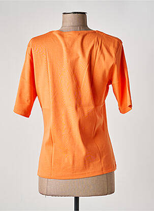 Top coupe cintrée manches 3/4 orange GRIFFON femme
