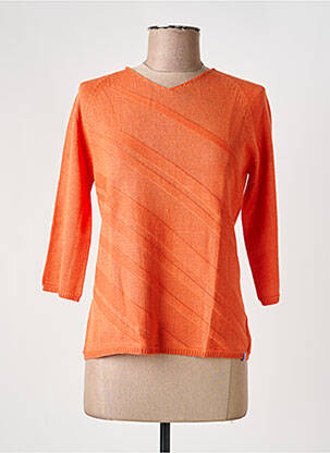 Pull coupe cintrée manches 3/4 orange TELMAIL femme
