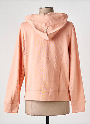 Sweat-shirt à capuche finition bords-côtes manches longues rose C'EST BEAU LA VIE femme