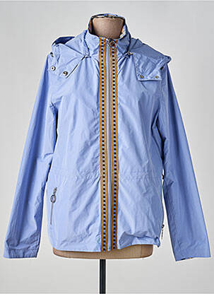 Imperméable fermeture zippée sur le devant a capuche bleu REVER MILE femme