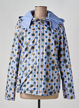 Imperméable fermeture zippée sur le devant a capuche bleu REVER MILE femme