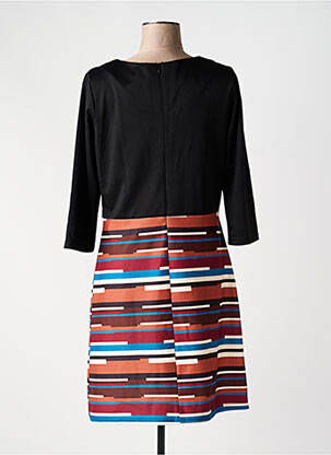 Robe mi-longue manches longues manches longues noir PLURIELLES femme