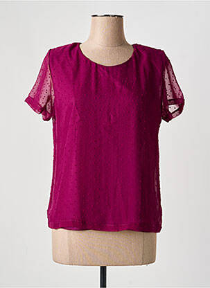 Top manches courtes manches courtes violet PLURIELLES femme