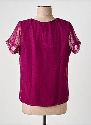 Top manches courtes manches courtes violet PLURIELLES femme