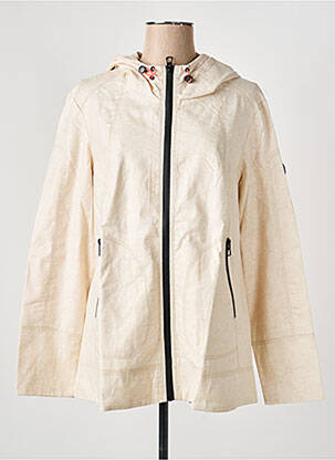 Coupe-vent manches longues a capuche beige REVER MILE femme