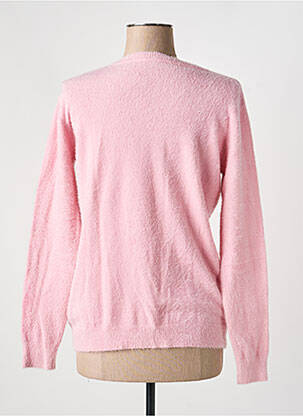 Pull col v manches longues rose PLURIELLES femme